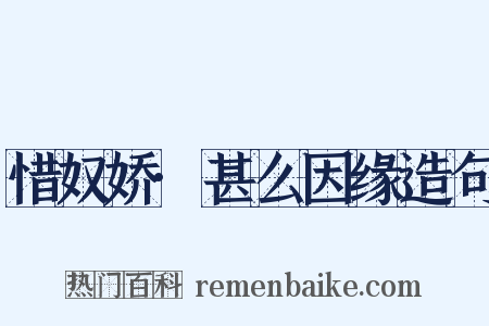 惜奴娇·甚么因缘造句是什么意思的图片
